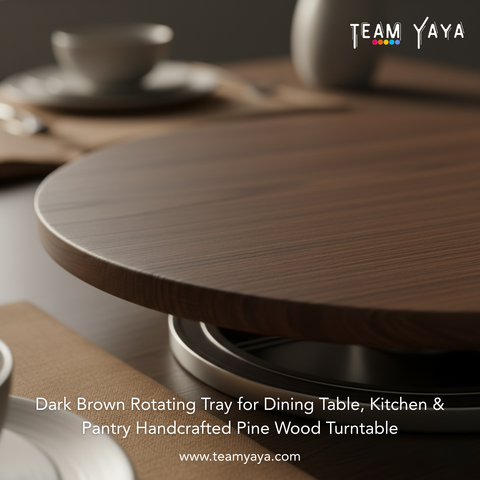 24" Wooden Lazy Susan- Teamyaya 