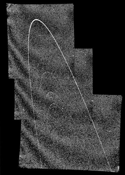 Uranus rings, photographed by NASA Voyager 2 in 1986 as it approached the plane of the Uranian ring system.