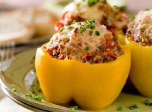 Ground Turkey Stuffed Peppers