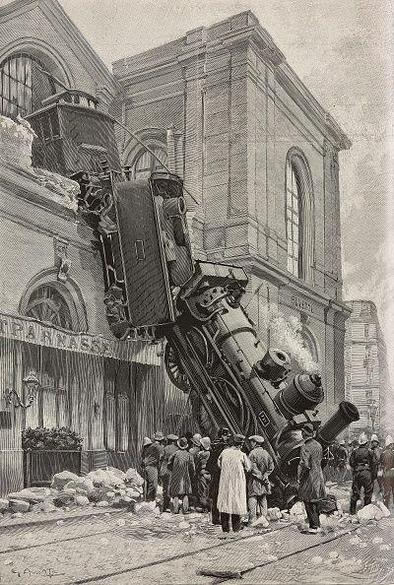 gravure illustrant à la gare Montparnasse