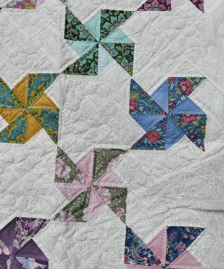 a close-up of the face of the quilt 