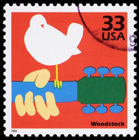 Stamp of Woodstock festival
Timbre du festival Woodstock