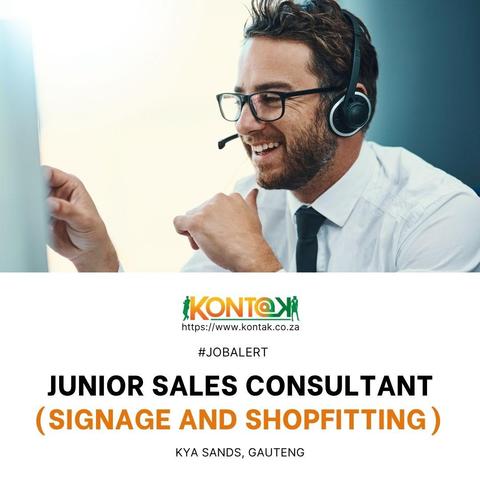 Junior Sales Consultant (Signage and Shopfitting) (JB5727) at Kontak Recruitment in Kya Sands, Gauteng 
