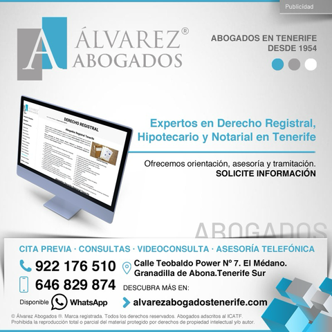 Abogados Derecho Registral, Hipotecario y Notarial en Tenerife. Cuestión de Confianza. Ofrecemos orientación, asesoría y tramitación. Consúltenos ahora sin compromiso. Acompañando a nuestros clientes desde 1954. https://alvarezabogadostenerife.com/areas-derecho/derecho-registral/   #alvarezabogados #abogados #Tenerife #derecho #registral #hipotecario #notarial #legal #tenerifelegal  