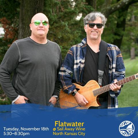 Promotional image for Flatwater performing live at Sail Away Wine