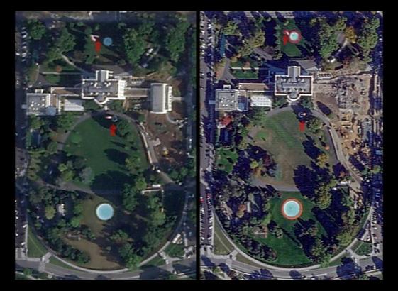 old and new White House area