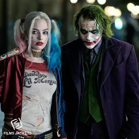 Joker (Heath Ledger) Coat and Harley Quinn Jacket combo