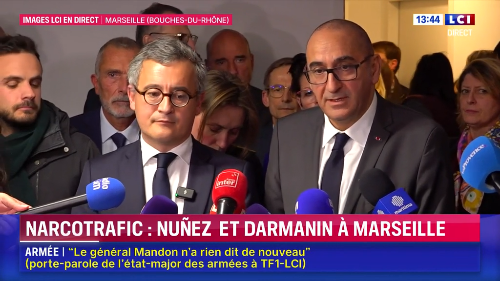 Une semaine après l'assassinat de Mehdi Kessaci, les ministres de l'Intérieur et de la Justice se sont déplacés ce jeudi à Marseille pour réaffirmer l'engagement de l'État contre le narcotrafic, comparant cette lutte à celle contre le terrorisme.