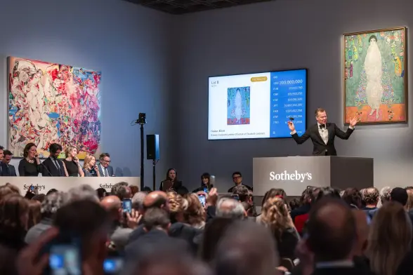 Image representative of Gustav Klimt's painting, 'Portrait of Elisabeth Lederer' (1914–16), setting a $236.4M record in Sotheby’s New York sale.
