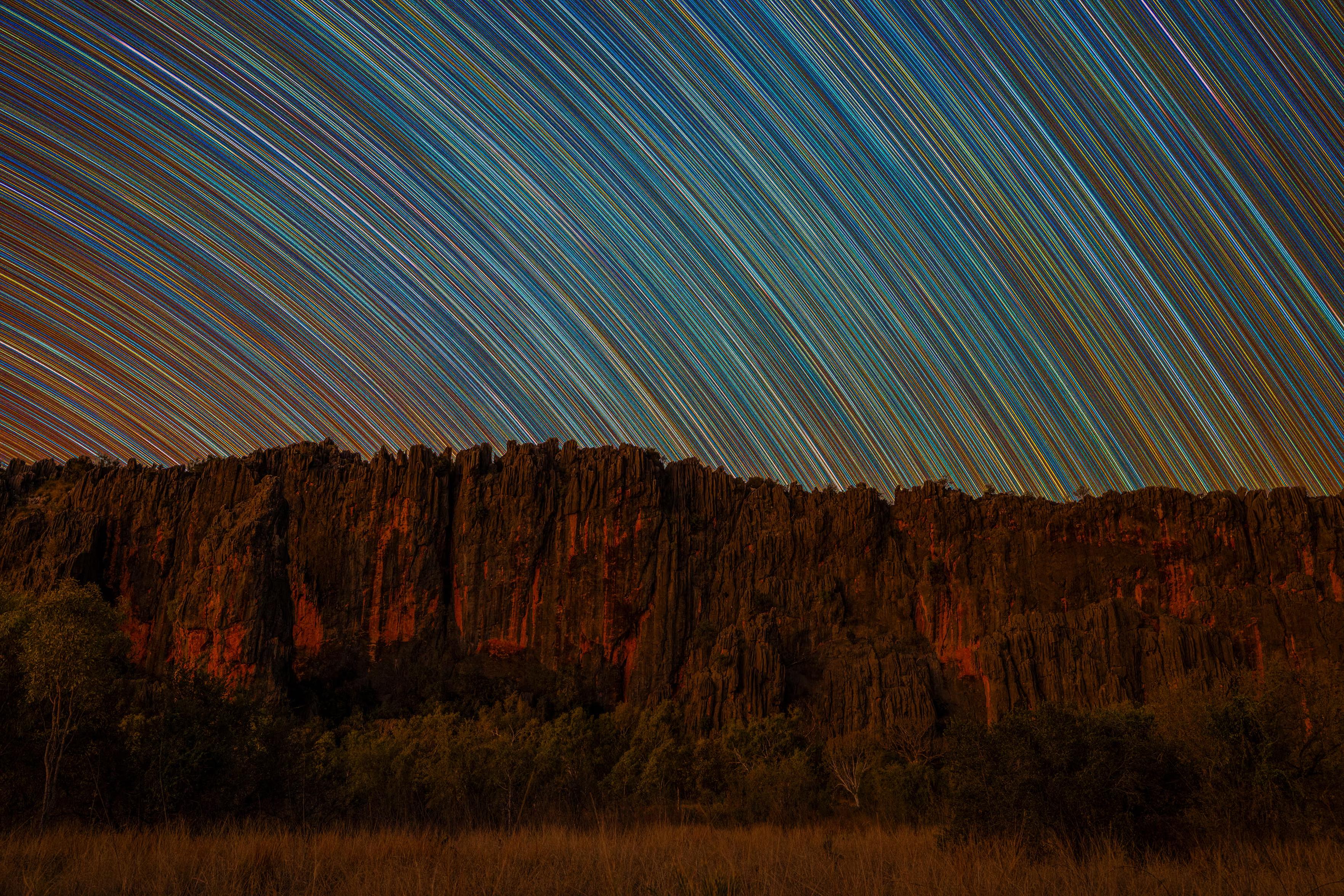 The landscape is dramatic displaying the vibrant red rocks that overpower the landscape. Looking south to the Polaris star, the night sky moves slowly from dusk to dawn.
#StarTrails