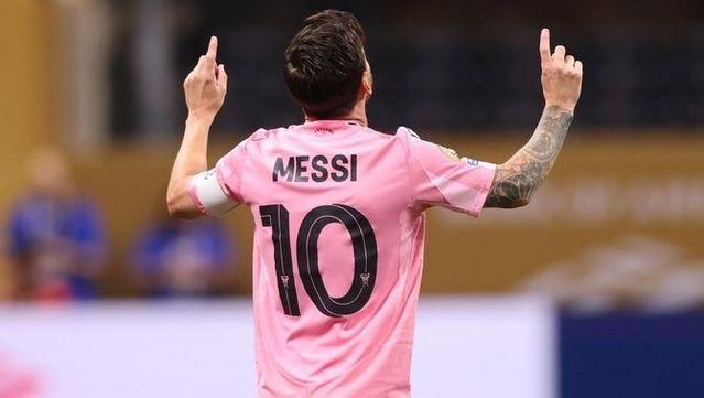 Messi celebra un gol amb l'Inter Miami (Reuters)