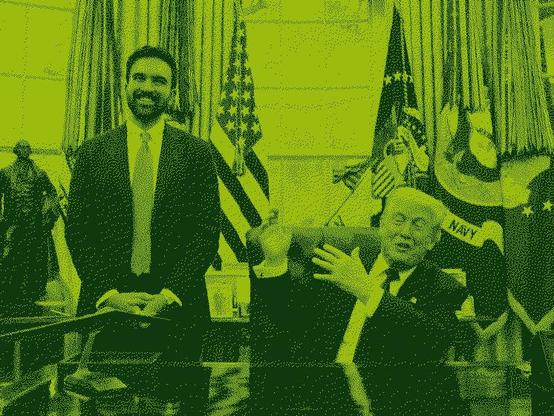 Trump und Mamdani gut gelaunt im Oval-Office des Weißen Hauses