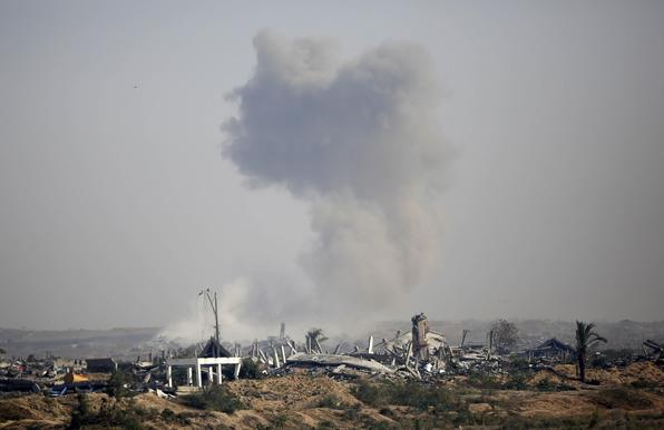 Smoke rises after Israeli forces carried out strikes north of the Bureij Refugee Camp in Bureij, Gaza on November 21, 2025. (Photo by Stringer - AA) - The State Signal
