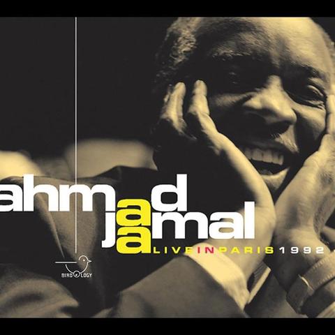 An image of the cover of the record album 'Live In Paris 1992' by Ahmad Jamal Trio