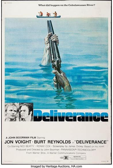 Poster for the 1972 movie Deliverance