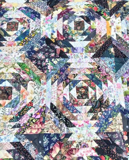 a  close-up of the face of the quilt 