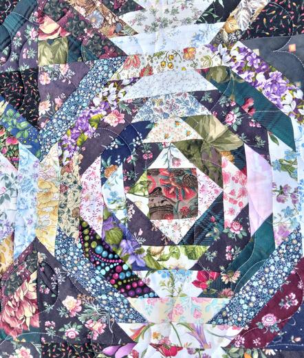 another close-up of another region of the the face of the quilt 