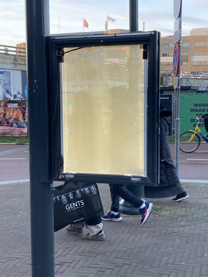 open staand lege reclame lijst