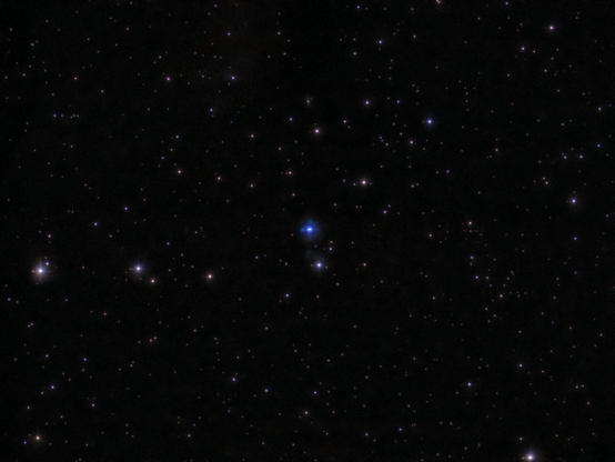 NGC 6543 The Cat's Eye Nebula - telescope processed image. The Cat's Eye is a complex planetary nebula in Draco. Its dying star sheds intricate gas shells, creating a stunning cosmic eye structure.