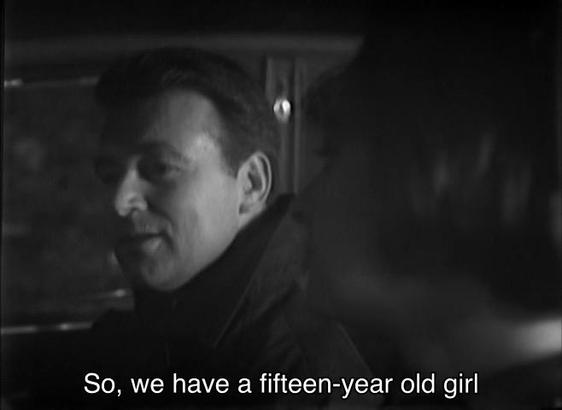 William Hartnell episode. Ian Chesterton and Barbara Wright are sitting in a car in the dark, poorly lit by a streetlight. Ian says, “So, we have a fifteen-year old girl who is absolutely brilliant at some things and excruciatingly bad at others.” Happy birthday, Doctor Who.