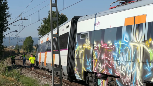 Un tren descarrilat a Balenyà, el 15 de juliol. (3CatInfo)