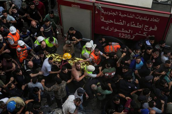 Una de les víctimes de l'atac israelià a Beirut aquest diumenge (Reuters/Mohammed Yassin)