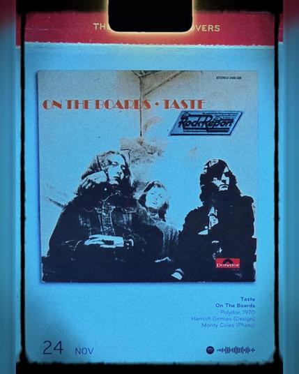 Abreißtageskalender von seltmann mit dem Kalenderblatt des Vinyl-Covers der LP "On the Boards" (1970) von Taste