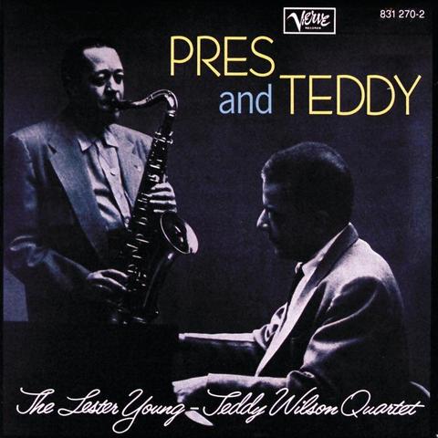 An image of the cover of the record album 'Pres & Teddy' by Lester Young