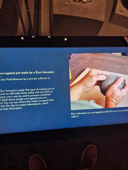 Corrugated pot made by a #Zuni Ancestor

the Field Museum by a private collector in

Our Ancestors made this type of cooking pot at and we still make them today and use them to eans, corn, acorns, and to process medicinal I think these simple corrugated pots are Ful. You