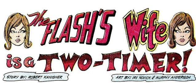 From "Flash" #203, the story revealing Iris was born in the future (thus the "two-timer" pun). Art by Irv Novick.