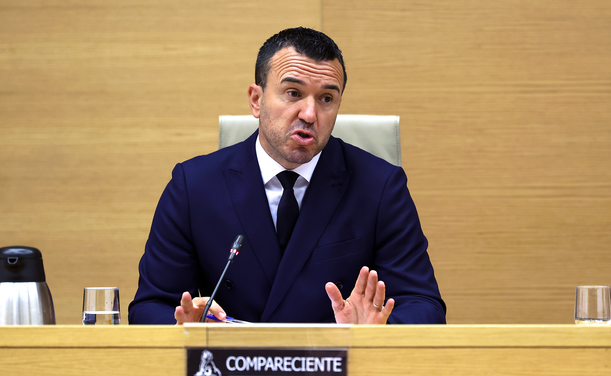 El president de la Diputació de València, Vicent Mompó, aquest dilluns a Madrid (EFE)