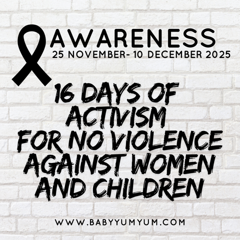 16 Days of Activism for No Violence Against Women and Children! From 25th November to 10th December, we unite in the fight against violence towards women and children. We must continue to work towards a society free from abuse, where every woman and child can live with dignity, respect, and without fear.  #BabyYumYum #BYY #16DaysOfActivism #EndViolence #NoViolenceAgainstWomen #NoViolenceAgainstChildren #BreakTheSilence #StandTogether