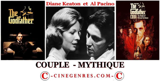 𝐃𝐢𝐚𝐧𝐞 𝐊𝐞𝐚𝐭𝐨𝐧 (Kay Corleone) et 𝐀𝐥 𝐏𝐚𝐜𝐢𝐧𝐨 (Michael Corleone) 