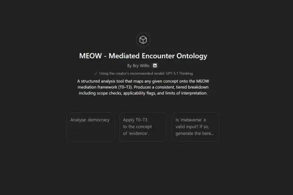 GPT screen for the Mediated Encounter Ontology.