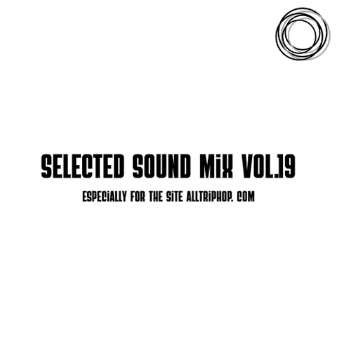 Обложка микса Selected Sound Mix Vol.19 — абстрактная графика с мягкими синими и фиолетовыми оттенками, создающая атмосферу спокойного вечера и медитативного настроения.