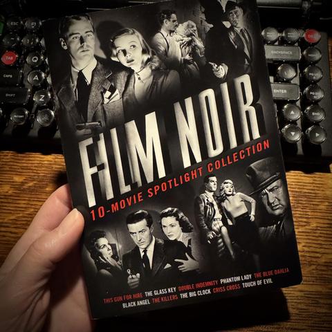 Photo of a DVD collection of 10 Noir Films.