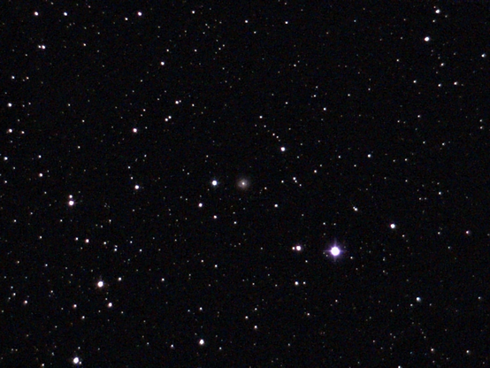 NGC 0278 Galaxy - unprocessed image.  The galaxy is currently undergoing an intense burst of star formation that is unusually confined to an inner ring of 6,500 light-years.