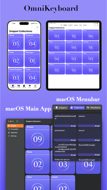 OmniKeyboard is iOS Custom Keyboard