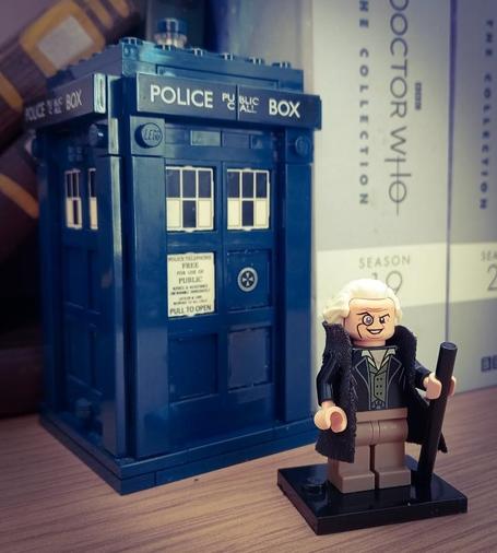 My personalized minifigure of William Hartnell as the 1st Doctor