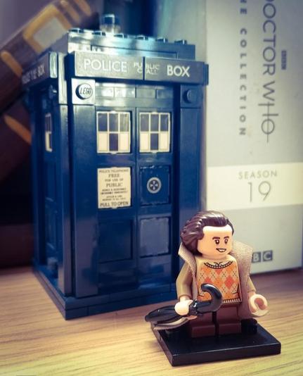 My personalized minifigure of Sylvester McCoy as the Doctor