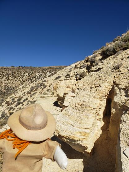 Ranger Sarah continues to hike through the historic fossil quarry.
— at Fossil Butte National Monument.
