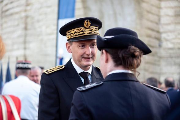 Le préfet de l’Hérault, François-Xavier Lauch, lors d’une cérémonie officielle au parc du Peyrou à Montpellier.