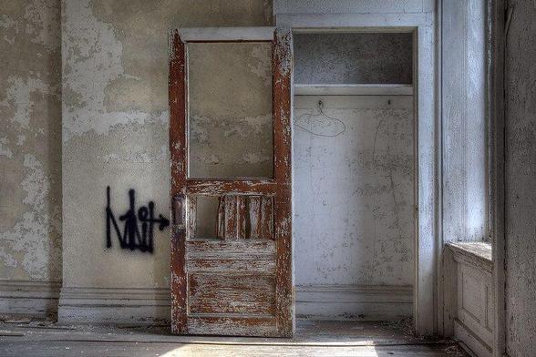 Image from an abandoned sanitarium, a closet containing a single coathanger Image attribution: Timothy Neesam Timothy Neesam (GumshoePhotos) https://www.flickr.com/photos/neesam/5448000610 under a CC BY-NC-ND 2.0 license