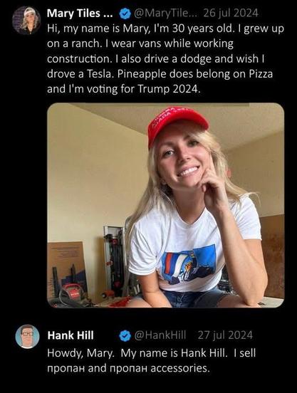 A 2024 twitter post by a Russian influencer (the flag was changed)