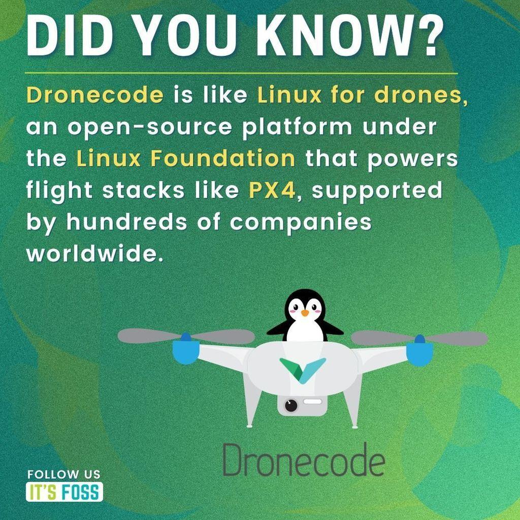 Did you know?
Dronecode is like Linux for drones, an open source platform under the Linux Foundation that powers flight stacks like PX4, supported by hundreds of companies worldwide.