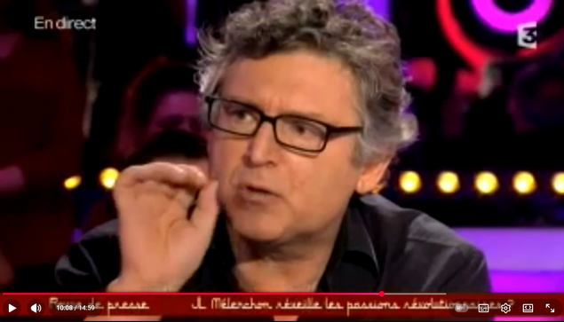 Michel Onfray au sujet de Mélenchon en 2012
