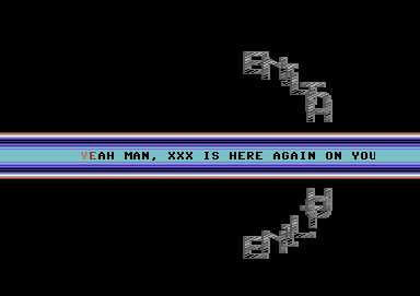 Screenshot of "Arcade Flight Simulator" - Crack: Hotline - Published by Code Masters on Commodore 64 (1989)