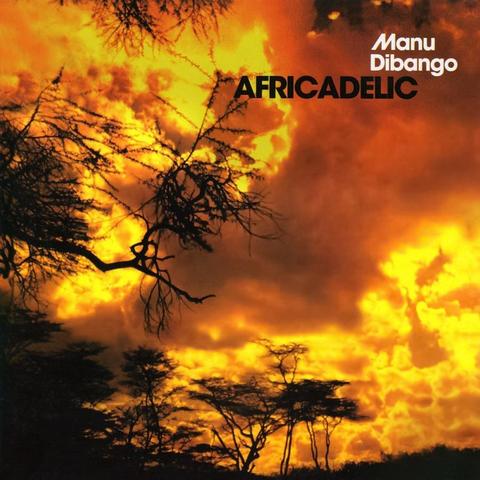 An image of the cover of the album 'Africadelic' by Manu Dibango