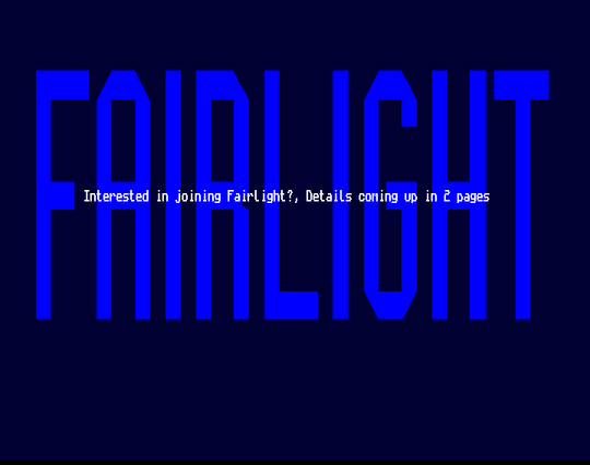 Screenshot of "Dangerous Streets" - Crack: Fairlight (FLT) - Published by Flair on Commodore Amiga (1993)