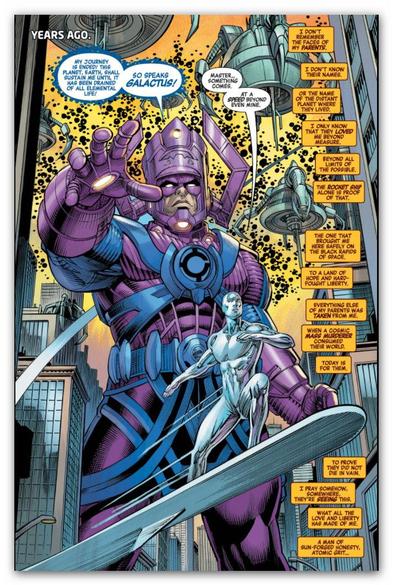 Galactus and Silver Surfer
From "Heroes Reborn" (2021) #2